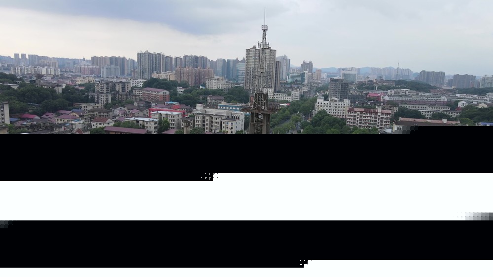 航拍湖南益陽信息大廈 現代科技與城市發展的交融